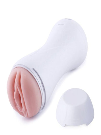 HiSmith Vibrating Pussy Stroker White with Kliclok Connection 1 